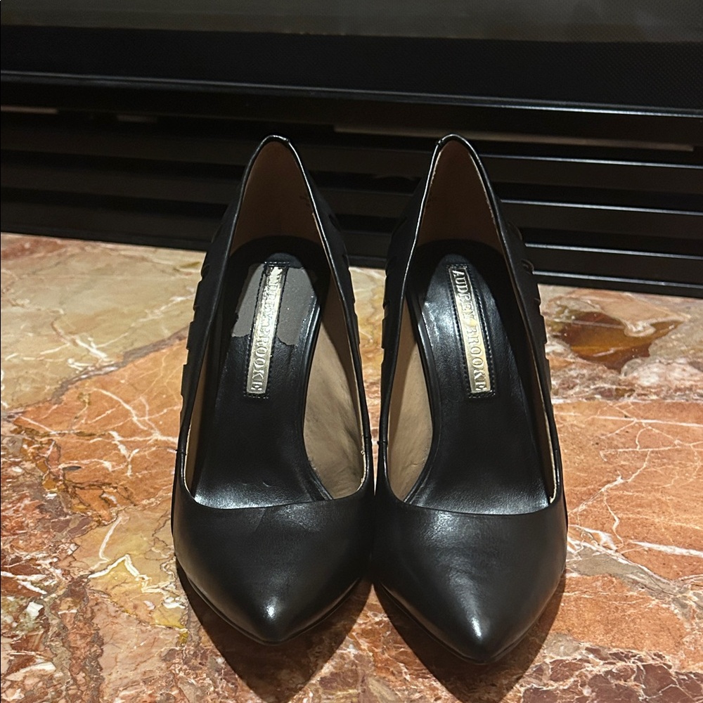 Elegant Black Leather Heels